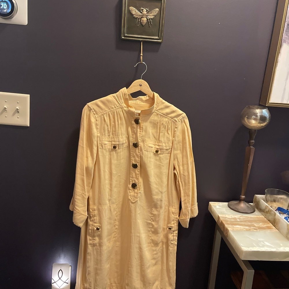 Vintage Butternut Squash Chicos Button-Up Dress size 2